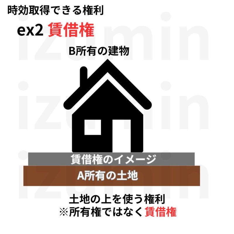 時効取得できる権利。賃借権。